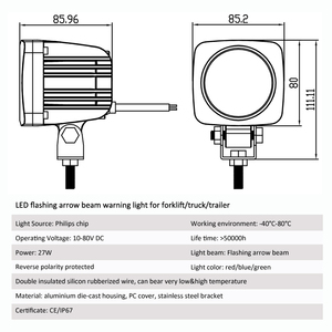 Projecteur de sécurité clignotant pour entrepôt XRL1082D - Product Image 2