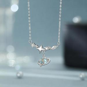 Châu Âu Mỹ mới đến S999 sterling bạc thời trang thích hợp thiết kế-Giấc mơ hành tinh loạt lãng mạn bên tham gia - Product Image 4