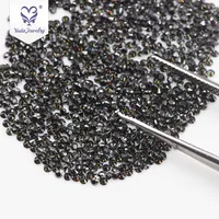 Yadis סיטונאי קטן גודל חתיכות חרוזים צורה עגולה באיכות גבוהה שחור moissanite יהלומים עבור תכשיטי יצרן