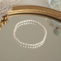 Bracelet en perles de millet en perles d'eau douce naturelles ultra-fines, tissé à la main, minimaliste, haut de gamme, empilable, forme géométrique, 3-4mm, pour femmes