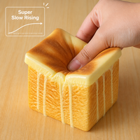 Pain de mie réaliste en PU souple - Jouet anti-stress à remontée ultra-lente