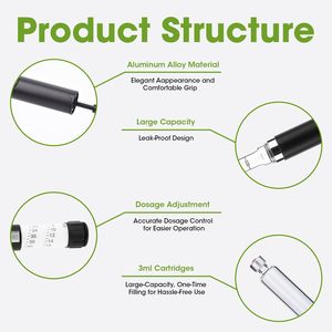 Bolígrafo de Inyección de Metal STELLAR PATH V1, Duradero y Reutilizable, con Capacidad para 80 Unidades, Compatible con Cartuchos de 3 ml - Product Image 4