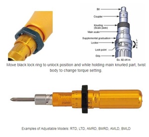 TOHNICHI Industrial Grade Japan <b>Screwdriver</b> Bit Steel Handle Adjustable Torque 2~500Nm Standard 1/4" Hex Root Bit Tightening - Product Image 5