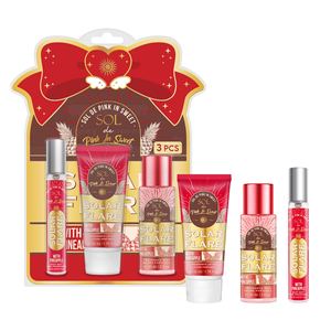 Coffret de Soins Corporels Parfumés Écologiques Longue Durée Thème Vacances d'Été pour Femme – 3 Pièces : Brume Parfumée et Émulsion Portable - Product Image 4