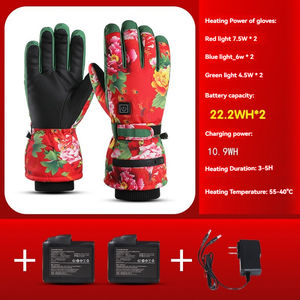 Guantes de invierno impermeables y a prueba de viento para pantalla táctil, guantes calefactables recargables para ciclismo de esquí al aire libre, hechos de poliéster que proporcionan calidez - Product Image 2