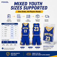 Conjunto de Uniforme de Baloncesto Juvenil Personalizado, Camiseta y Pantalones Cortos para Niños con Nombre y Número, Tallas Mixtas para Escuelas, Clubes y Programas de Entrenamiento
