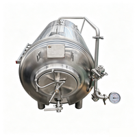 Réservoir à bière horizontal Brite de 4500 L, empilable, multicouche, en acier inoxydable 304, équipement de brasserie haute capacité