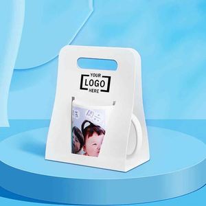 Sac alimentaire en carton à poignée blanche, impression UV, style moderne, pour tasses de 11 oz – Nouveauté promotionnelle pour cadeaux d'entreprise et réunions de famille/fêtes - Product Image 1