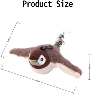 New <b>Cat</b> Chirping <b>Toys</b> Touch Activated Flapping Wings Sparrow <b>Interactive</b> Smart <b>Cat</b> <b>Toys</b> USB Exercise Pet <b>Toys</b> - Product Image 6