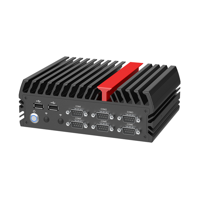 "Stock #### Fanless AMD for Ryzen Mini PC for Industrial Automation (6COM 2HD 6USB)"