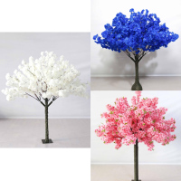 Arbre artificiel de fleurs de cerisier NINI pour intérieur et extérieur, décoration de mariage et de fête, haute simulation, plantes d'arbres de fleurs de cerisier blancs et roses
