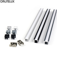 Profilé LED en alliage d'aluminium sans soudure Plug & Play, éclairage sans points, canal lumineux sans intermèches, couvercle PC à clipser, éclairage pour armoire et placard, garantie 2 ans