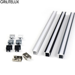 Profilé LED en aluminium sans soudure Plug and Play, éclairage sans points, avec couvercle PC à clipser pour éclairage de placard et armoire - Product Image 1