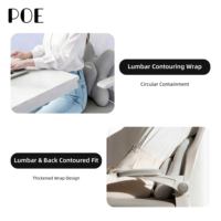Coussin gonflable ergonomique en mousse à mémoire de forme pour le soutien lombaire, anti-acariens, confortable pour le bureau, la voiture et l'hôtel