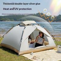 Tente dôme de camping automatique en tissu épais avec protection UV et thermique, moustiquaire intégrée, idéale pour les loisirs