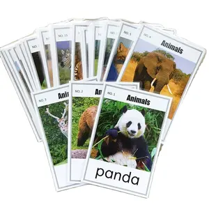 Individueller 4c-Abdruck Papierspielkarten 36 Karten Animal Flash Cards