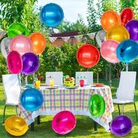 Ballon en aluminium Mylar de 18 pouces, forme ronde, thème Joyeux Anniversaire, décoration de fête, fournitures de félicitations, vente en gros