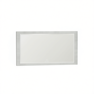 Espejo de Baño Rectangular Gris Hormigón de 39.4 x 14.6 Pulgadas, Marco de Madera Sintética, Lentes Acrílicas, Diseño Minimalista, para Colgar en la Pared - Product Image 1