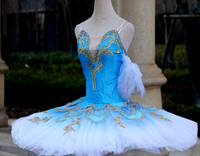 Nouveau Blue Jacquard Hook & Eye Design Jupes tutu tutu de ballet classique professionnel pour adultes. Nouveau -- 47