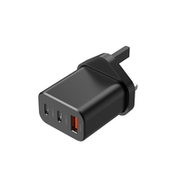 Nuevo cargador UK PD GaN 30W de 3 puertos 2C1A para teléfonos móviles y tabletas iPad