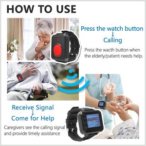 Botón <span class=keywords><strong>de</strong></span> Llamada <span class=keywords><strong>de</strong></span> <span class=keywords><strong>Emergencia</strong></span> Inalámbrico, <span class=keywords><strong>Reloj</strong></span> Localizador <span class=keywords><strong>para</strong></span> Cuidadores <span class=keywords><strong>de</strong></span> Personas Mayores/Pacientes, Uso en Hospitales y Residencias, Resistente al Agua, Alerta SOS - Product Image 6