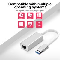 Precio de fábrica USB 3,0 a RJ45 Adaptador LAN 1000Mbps Tarjeta de red Ethernet Plug and Play 88179 USB a Lan Giga para computadora portátil