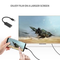 Adaptateur en aluminium Type C vers HDMI pour téléphone mobile Android, adaptateur Type C vers HDMI 4K 30Hz pour TV