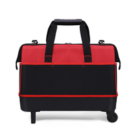 Sac à outils pour électricien 18 poches de grande capacité en stock Sac de rangement multifonction à roulettes robuste avec roulettes