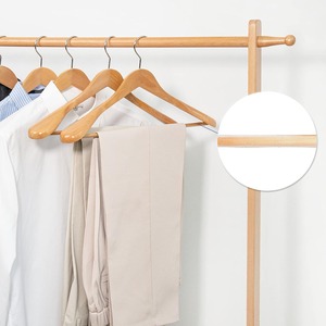 Perchas Resistentes de Hombro Ancho con Soporte Antideslizante para Pantalones, Perchas para Trajes con Barra Antideslizante para Pantalones 360 °   Gancho Giratorio - Product Image 3