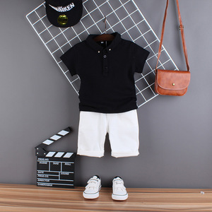Conjunto de Camisetas de Algodón Estilo Polo para Bebés, Estilo Preppy, Color Sólido, de Tienda en Línea China - Product Image 2