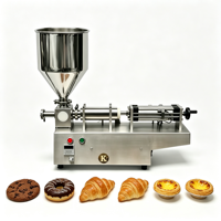 Machine à garnir horizontale à piston en acier inoxydable pour biscuits, beignets, croissants, tartes aux œufs, crème, confiture et chocolat – Équipement de boulangerie