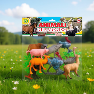 Animali Nel Mondo <b>Animal</b> Figures <b>Plastic</b> Set for Kids 3+ Years MAZZEO GIOCATTOLI Italy - Product Image 3
