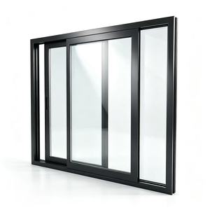Fenêtre coulissante en aluminium à <span class=keywords><strong>double</strong></span> <span class=keywords><strong>vitrage</strong></span>, isolation thermique, étanche, pour balcon extérieur, villa, utilisation à long terme - Product Image 1