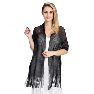 Femmes étincelant miroitant métallique soirée Wrap étole écharpe élégant chiffons enveloppes pour mariée <span class=keywords><strong>mariage</strong></span> robes formelles fêtes d'hiver - Product Image 6