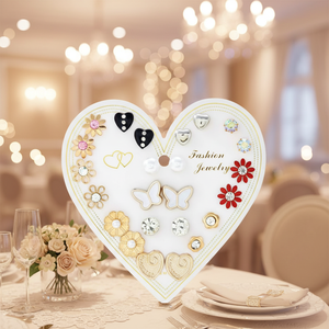 Tending stile religioso oro rosa in acciaio inox orecchini di lusso strass fiore vendita calda per feste e sano - Product Image 3