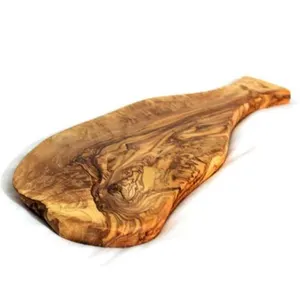 Planche à découper en bois d'olivier italien fait à la main planche à découper en Olive rustique plateau de service planche à fromage en bois écologique
