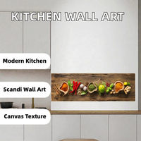 Impression murale moderne sur toile, nature morte de légumes, céréales et épices, pour cuisine et décoration de salon