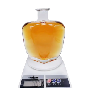 Verre d'exportation professionnel 700ml pour bouteille en forme de pomme avec bouche en liège et fond épais pour whisky brandy <span class=keywords><strong>vodka</strong></span> et tequila - Product Image 2
