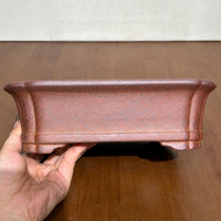 Pot Bunga Persegi dari Batu Tua Antik Buatan Tangan Tahan Karat dengan Lubang Drainase Desain Bernapas untuk Penggunaan Dalam/Luar Ruangan