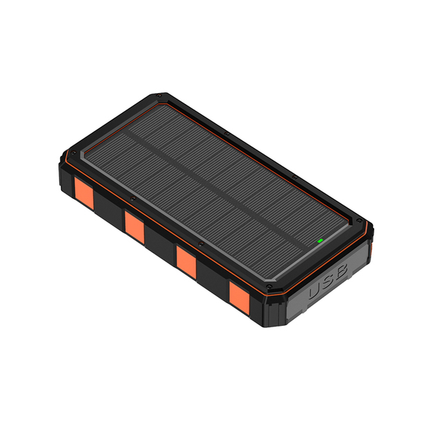 Waterproof Outdoor Solar Power Bank 20000mah Dual Usb Travel Outdoor Solar Mobile Phone Charger for Camping