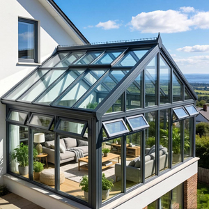 <span class=keywords><strong>Solarium</strong></span> coulissant électrique sur mesure avec toit en verre rétractable et structure en aluminium pour patio d'hôtel - Product Image 5