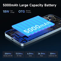 Téléphone portable Fossibot S2, design élégant et fin, écran FHD+ de 6,72 pouces, batterie de 5000 mAh, double carte SIM, Android 14, fréquences mondiales, NFC, smartphone