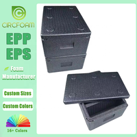 Caja de Almacenamiento de Alimentos EPP Personalizada Circfoam, Caja Refrigeradora de Espuma EPP Ecológica de Alta Densidad para Entrega de Productos Frescos al por Mayor