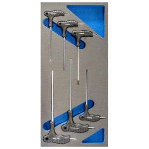 Tools, Tool Sets, FERVI TORX WRENCH SET WITH ANATOMICALLY <b>CONCEALED</b> HANDLE IN SOFT THERMOFORMED MATERIAL - Product Image 1