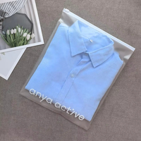 Échantillon gratuit de sacs d'emballage en plastique blanc mat givré avec fermeture à glissière pour vêtements