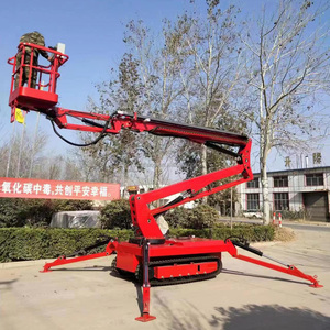 T-004 China Track Crawler Spider Boom Lift Platform <strong>Tracked</strong> Man Price Telescoping Lift <strong>Cherry</strong> <strong>Picker</strong> for <strong>Sale</strong> Control Remote - Product Image 1