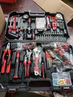Promotion Spéciale Coffret d'Outils Robuste Multi-Pièces Familial de 13 Pièces, Comprenant un Stylo Testeur, une Clé, un Marteau et des Vis d'Expansion