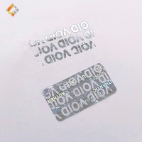 Autocollants holographiques personnalisés avec logo, étiquettes d'authenticité transparentes, code QR vierge, sécurité anti-effraction, autocollant laser 3D