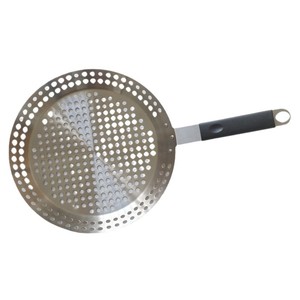 Multifunctional Non Stick Stainless Steel BBQ Tray Plate Vegetable Barbecue <strong>Grill</strong> <strong>Frying</strong> <strong>Pan</strong> with Hole Removable Handle - Product Image 5