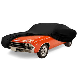 Housse de voiture d'intérieur respirante lavable à haute élasticité 200gsm housse de voiture en Spandex Super extensible pour le stationnement de voiture - Product Image 1